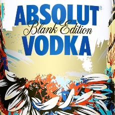 Absolut Blank Edition Vodka Kinsey
